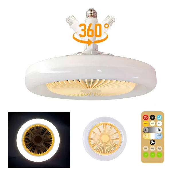 Ventilador de Techo con Luz LED y Control Remoto
