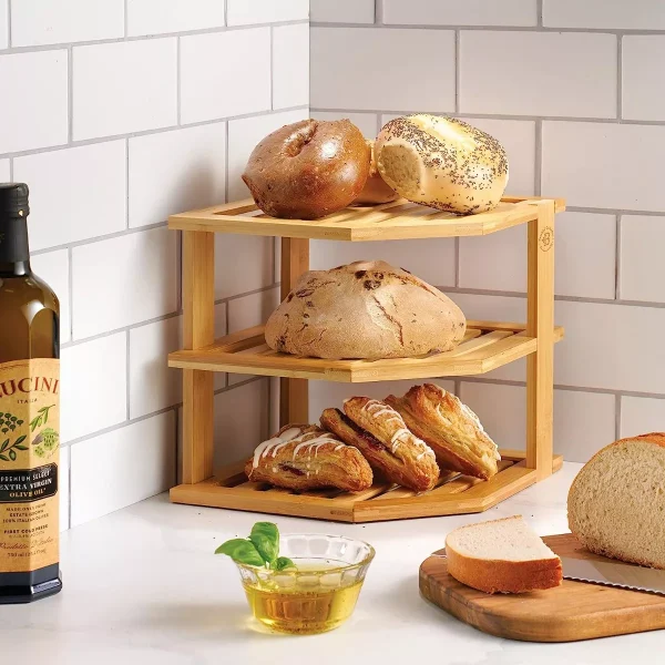 Estante Esquinero de Cocina en Bambú - Imagen 2
