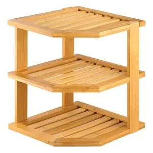 Estante Esquinero de Cocina en Bambú