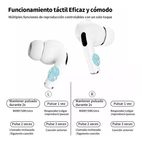 Audífonos Pro Bluetooth con Pantalla Táctil - Imagen 4