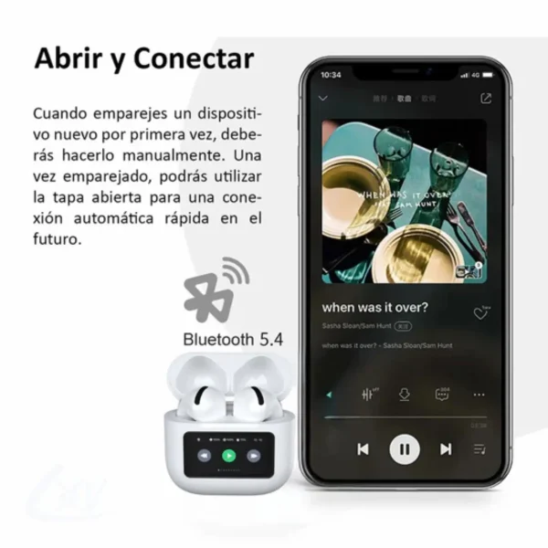 Audífonos Pro Bluetooth con Pantalla Táctil - Imagen 5