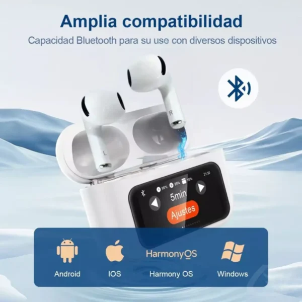 Audífonos Pro Bluetooth con Pantalla Táctil - Imagen 3