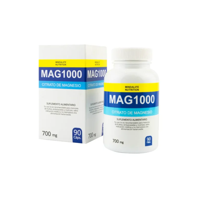 Cápsulas de Citrato de Magnesio MAG1000 – 90 Cápsulas