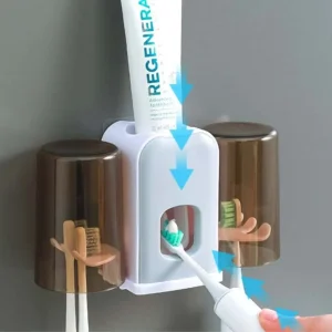 Dispensador de Pasta Dental con 2 Vasos
