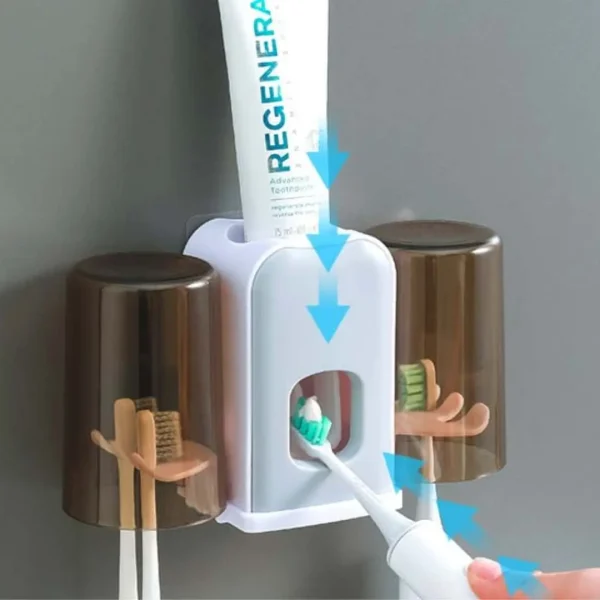 Dispensador de Pasta Dental con 2 Vasos