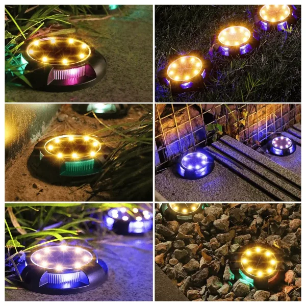 Kit 4 Estaca Solar Para Jardines RGB - Imagen 4