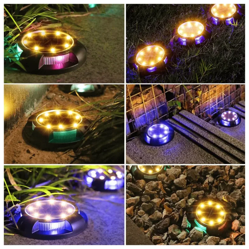Kit 4 Estaca Solar Para Jardines RGB - Imagen 4