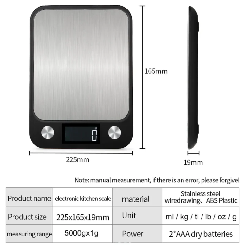 Pesa Báscula De Cocina De 15Kg/1g - Imagen 3