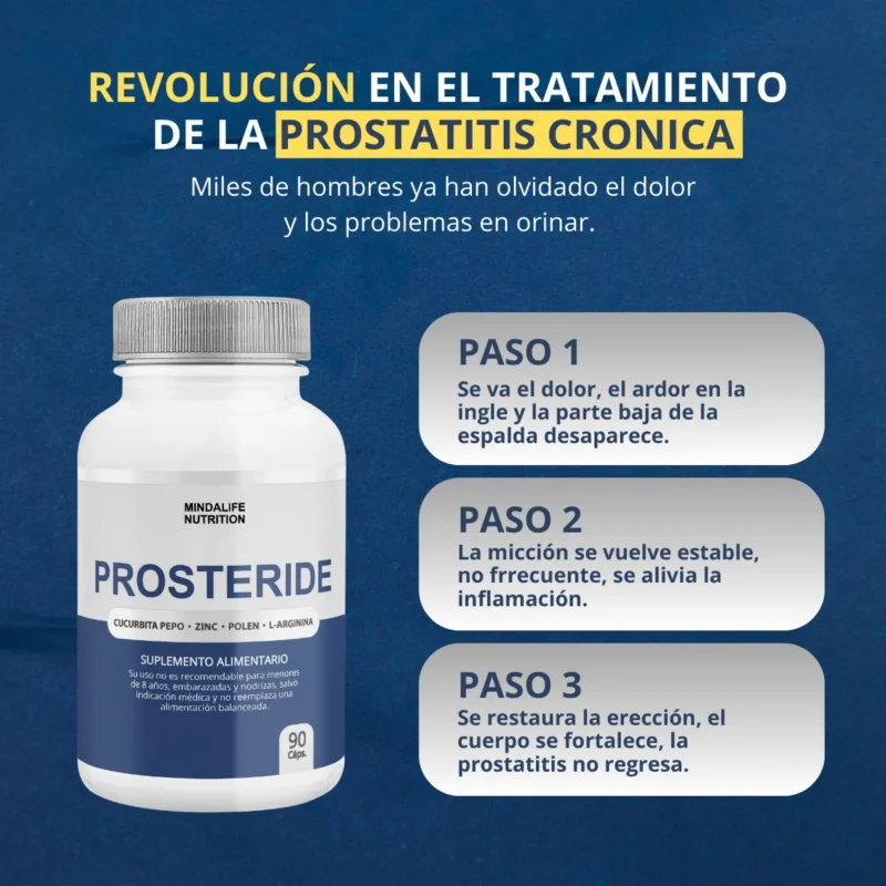 Prosteride Próstata – Suplemento Natural para la Salud Prostática y Urinaria - Imagen 3