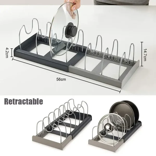 Rack Organizador De Tapas De Ollas - Imagen 5