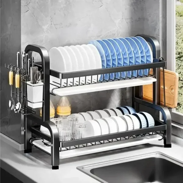 Secador Escurridor De Platos 2 Niveles - Imagen 2