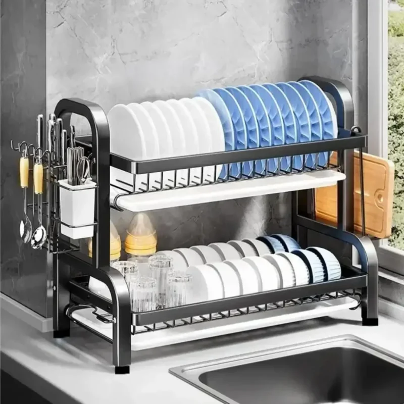 Secador Escurridor De Platos 2 Niveles - Imagen 2