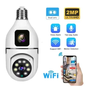 Cámara IP Doble Lente 360° con Luz LED