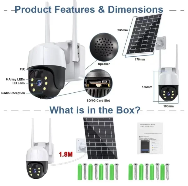 Cámara Solar Para Exteriores 5G 1080P - Imagen 3