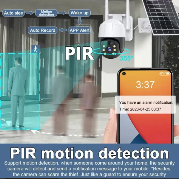 Cámara Solar Para Exteriores 5G 1080P - Imagen 2