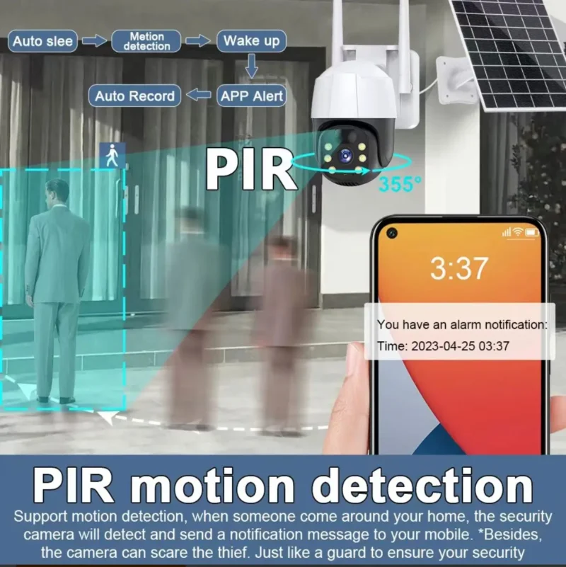 Cámara Solar Para Exteriores 5G 1080P - Imagen 2