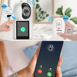 Cámara de Videollamada 2K 3MP con Detección de Movimiento y Audio Bidireccional