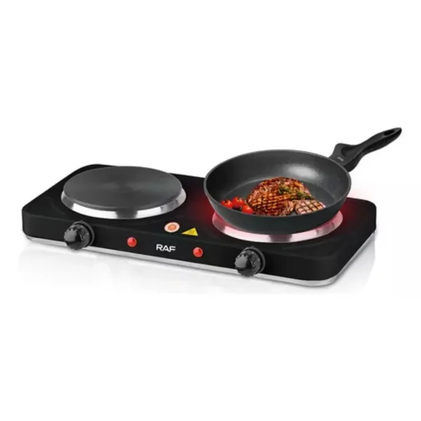 Cocina Eléctrica de Acero Inoxidable 2 Platos - Imagen 2