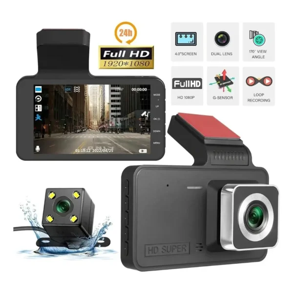 DVR para Auto con Doble Cámara