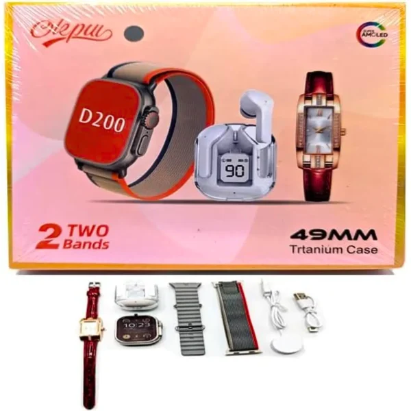Kit SmartWatch + Reloj Analógico + Audífonos Inalámbricos - Imagen 2