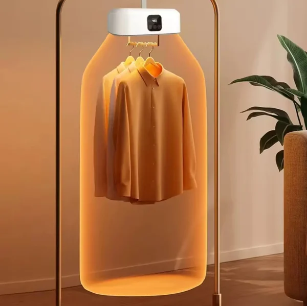 Secadora Ropa Portátil Compacta con Luz UV Azul y Temporizador - Imagen 3