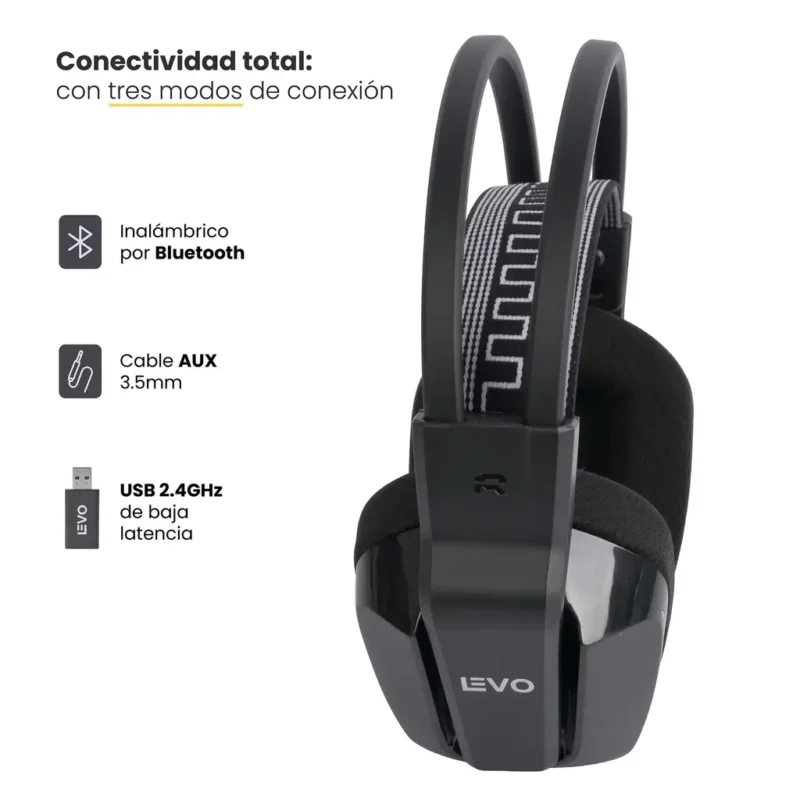 Audífonos Gamer Inalámbricos 7.1 con Micrófono RGB | Zenit Elite Levo - Imagen 4