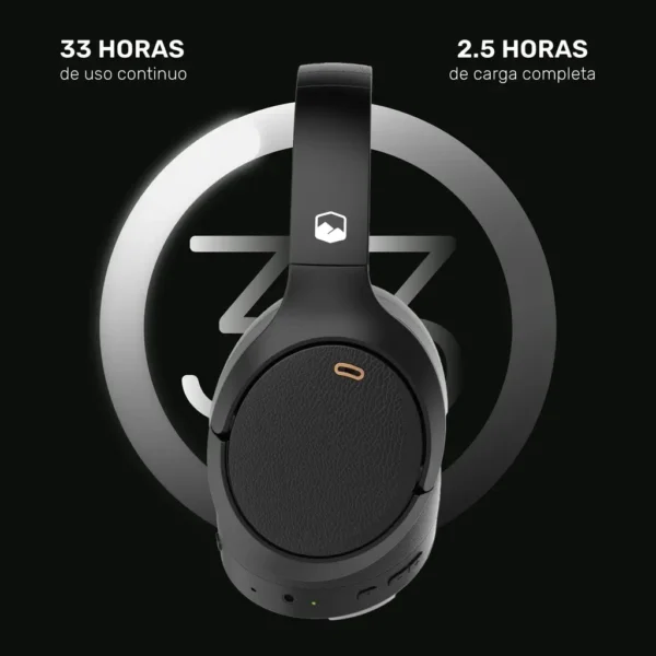 Audífonos Bluetooth con Cancelación de Ruido ANC | BeatMaster Black Inalámbricos - Imagen 3