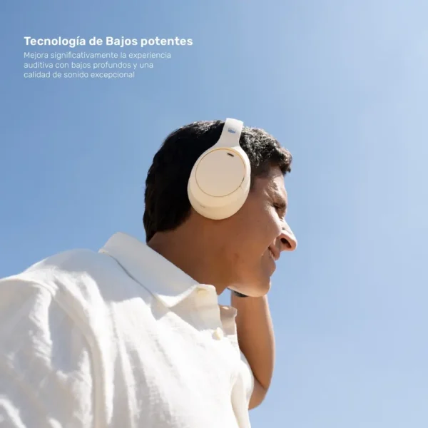 Audífonos Bluetooth con Cancelación de Ruido ANC | BeatMaster Cream Inalámbricos - Imagen 6