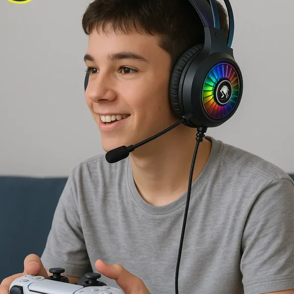 Audífonos Gamer con Micrófono USB y Luces LED HD-490 - Imagen 2
