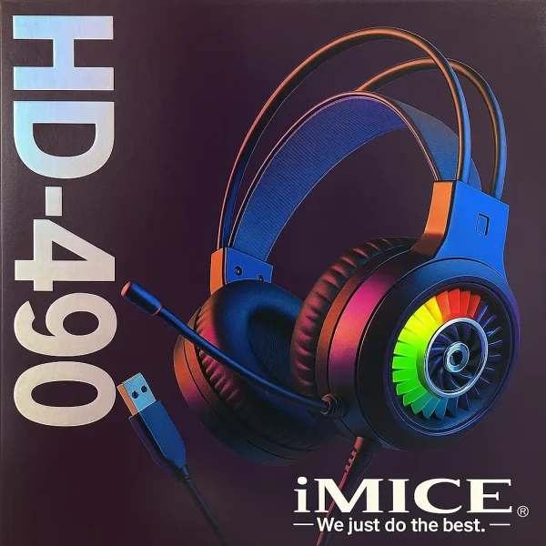 Audífonos Gamer con Micrófono USB y Luces LED HD-490 - Imagen 3