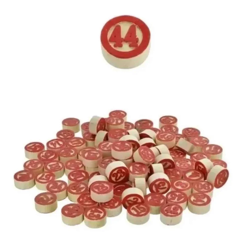 Juego de Lotería Bingo con Fichas de Madera - Imagen 2