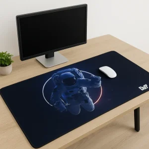 Mousepad Gamer XL Astronauta | Diseño Espacial 90x40 cm con Base Antideslizante