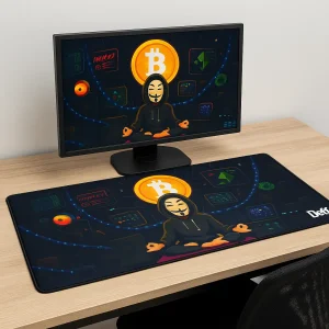 Mousepad Gamer XL Bitcoin | Antideslizante, Ergonómico y Estilo Hacker