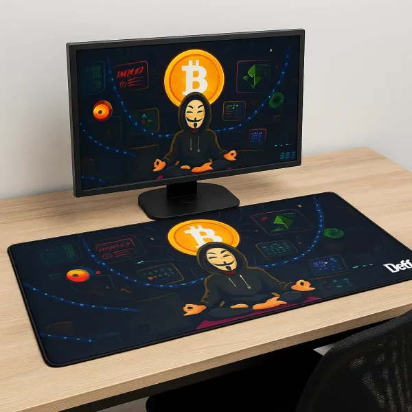 Mousepad Gamer XL Bitcoin | Antideslizante, Ergonómico y Estilo Hacker