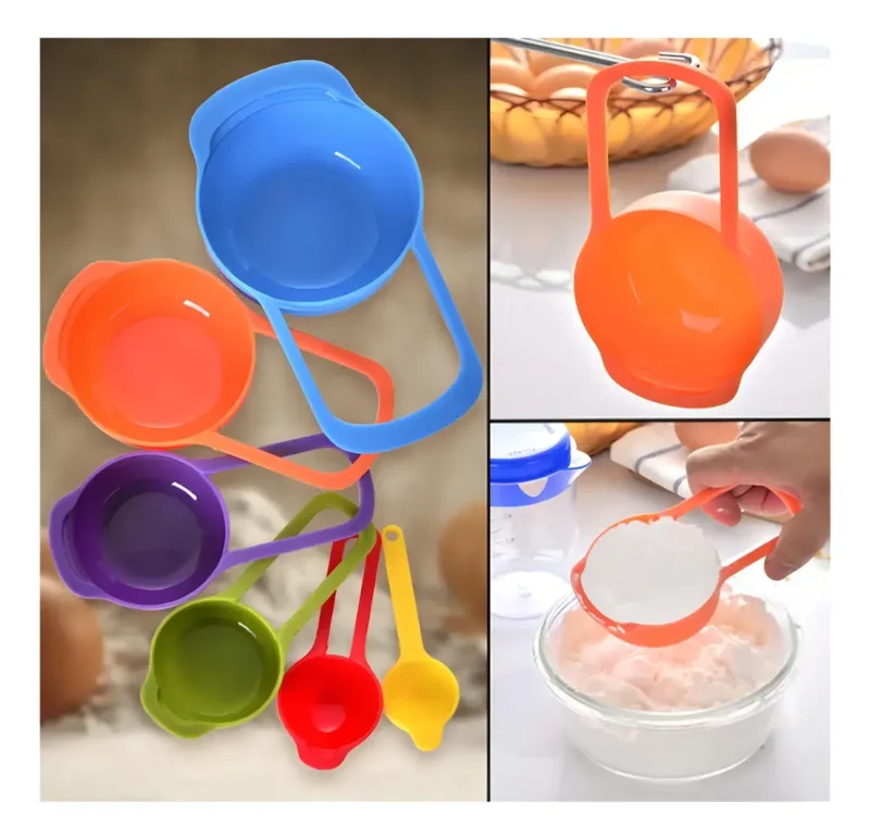 Set Cucharas Medidoras Cocina 6 Piezas Colores - Imagen 2