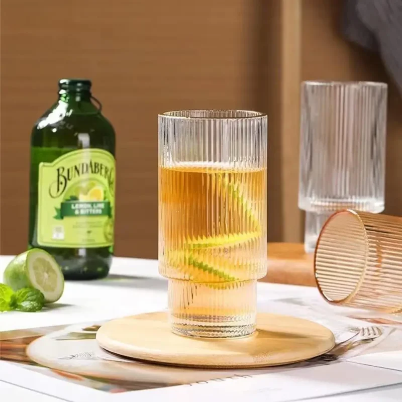 Set de Vasos de Vidrio Estilo Vintage 350 ml (x6) - Imagen 3