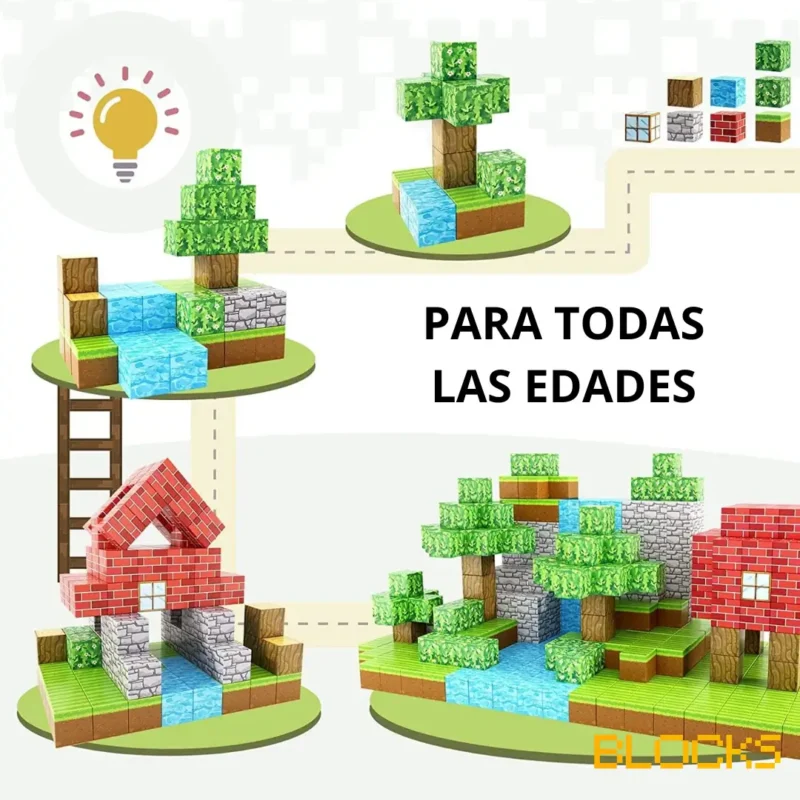 Bloques Magnéticos Estilo Minecraft - Imagen 3