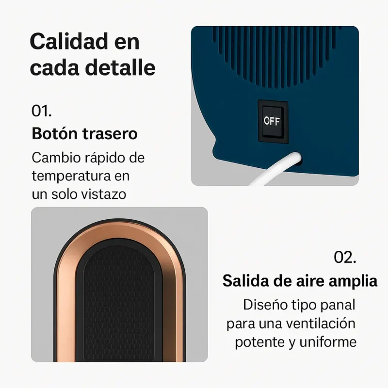 Calefactor eléctrico cerámico portátil - Imagen 5