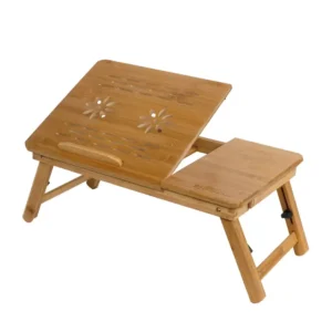 Escritorio Plegable de Madera de Bambú para Notebook