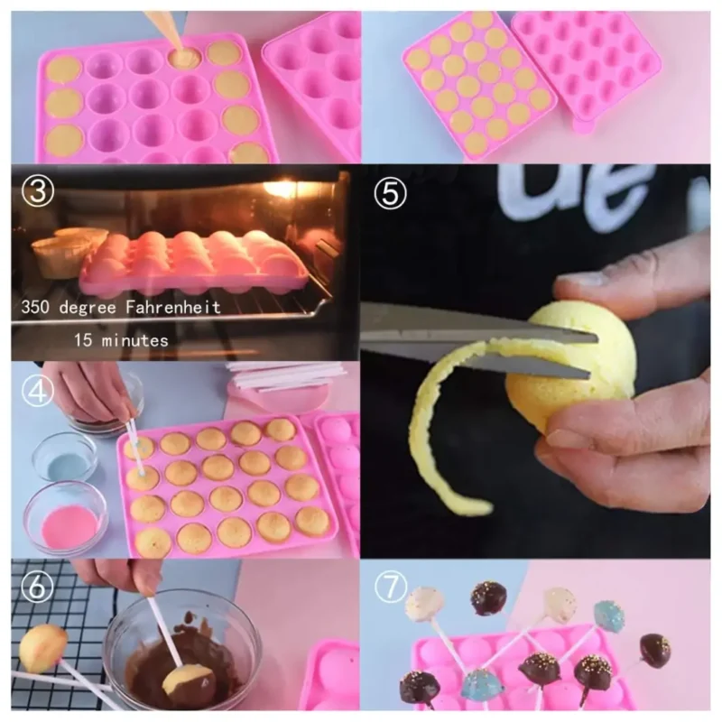 Molde Silicona Cake Pops 20 Cavidades - Imagen 2
