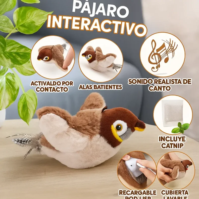 Pájaro Interactivo para Mascotas - Imagen 2