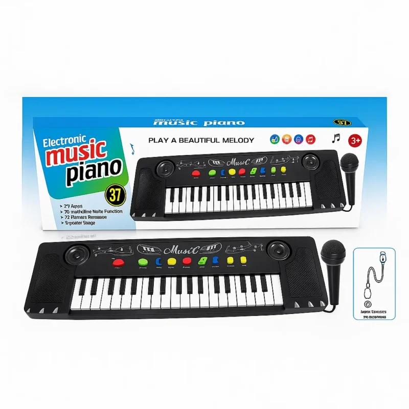 Piano Electrónico Infantil 37 Teclas con Micrófono