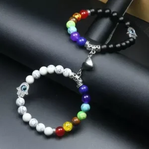 Pulsera para Parejas de 7 Chakras