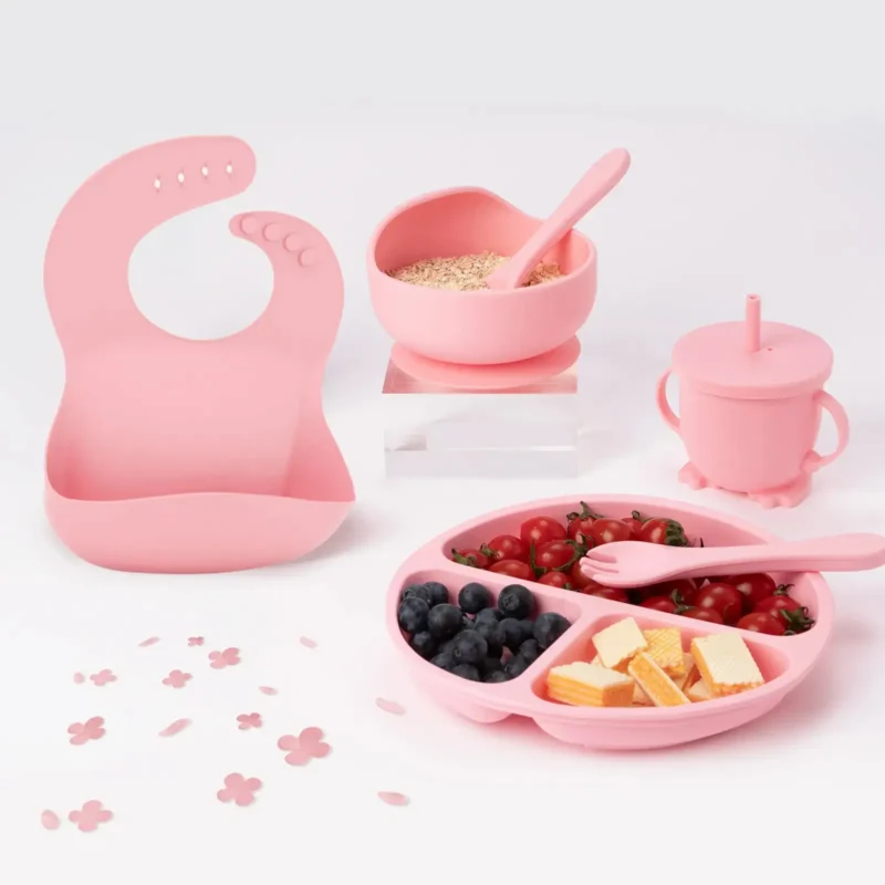 Set de alimentación para bebés de silicona - Imagen 6