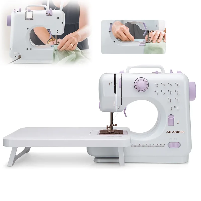 Máquina de Coser con Mesa y 12 Patrones