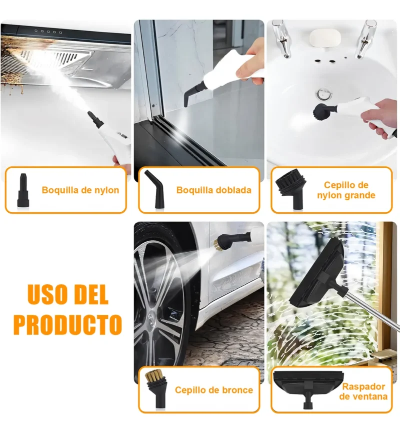 Limpiador a Vapor de Alta Presión 2500W - Imagen 5