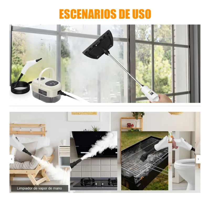 Limpiador a Vapor de Alta Presión 2500W - Imagen 9