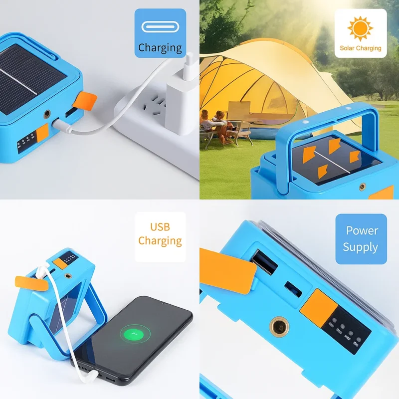 Foco LED Solar Recargable USB Portátil - Imagen 4