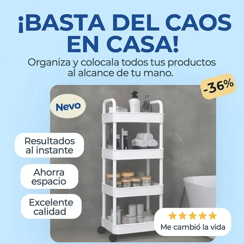 Carrito Organizador Multiuso de 4 Niveles - Imagen 2