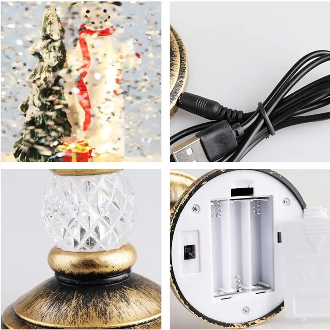 Vela Led Navideña con Purpurina y Movimiento - Imagen 2